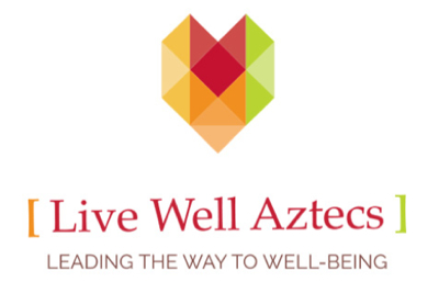 Logo: live well aztecs: leading the way to well being