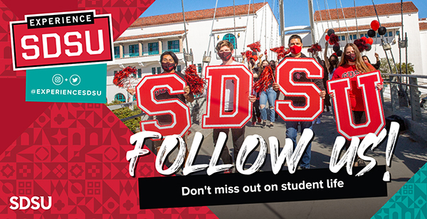 Are you a new or returning student looking to find out about cool events or the latest information about SDSU? Follow @ExperienceSDSU on Instagram 